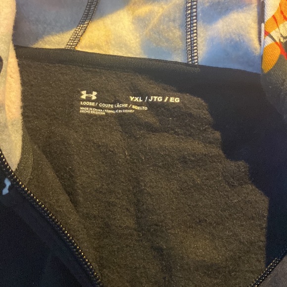 Under Armour, black and colourful zip up hoodie - Picture 6 of 6